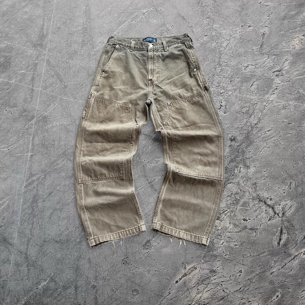 Abercrombie & Fitch Double Knee workwear baggy carpenter brown pants